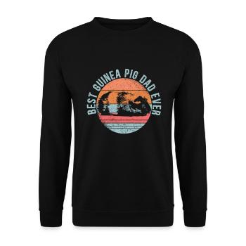 Beste Meerschweinchen Papa Ever Nagetier - Unisex Pullover - Schwarz - Vorne - Alina (178cm) & Michal (187cm)