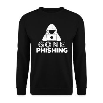 Gone Phishing Cyber Security Game Master Hacker - Unisex Pullover - Schwarz - Vorne - Alina (178cm) & Michal (187cm)