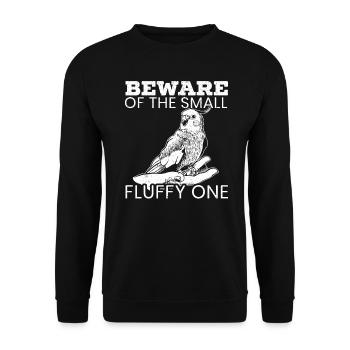 Méfiez-vous de La Petite Perruche - Sweat-shirt Unisexe - noir - Devant - Alina (178cm) & Michal (187cm)