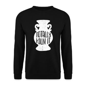 Totally Kiln It Pottery Sculpture Pottery - Unisex Sweatshirt - black - Front - Alina (178cm) & Michal (187cm)