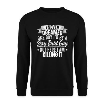 N’aurait jamais pensé que Je sexy civière - Sweat-shirt Unisexe - noir - Devant - Alina (178cm) & Michal (187cm)