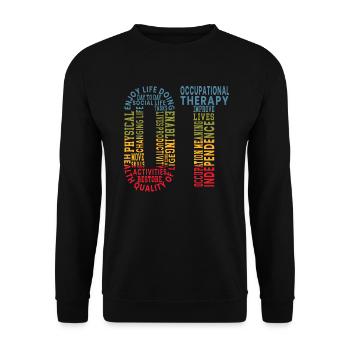 OT Occupational Therapy Occupational Therapist - Unisex Sweatshirt - black - Front - Alina (178cm) & Michal (187cm)