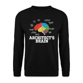 Architect Brain Humor Architecture Architect - Unisex Sweatshirt - black - Front - Alina (178cm) & Michal (187cm)