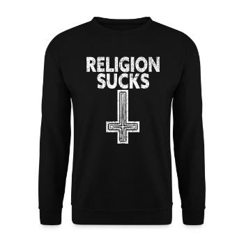 Religion Nervt Anti-Religiös Agnostiker Atheist - Unisex Pullover - Schwarz - Vorne - Alina (178cm) & Michal (187cm)