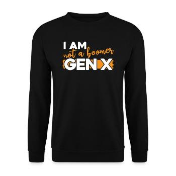 I'm not a Boomer Silent Generation Gen X - Unisex Sweatshirt - black - Front - Alina (178cm) & Michal (187cm)