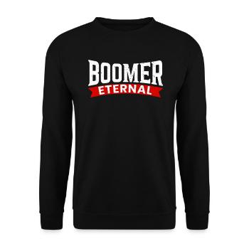 Boomer Génération Éternelle Z Millénial Gen Z - Sweat-shirt Unisexe - noir - Devant - Alina (178cm) & Michal (187cm)