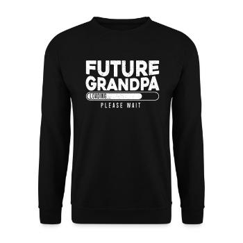 Zukünftiger Opa Loading - Unisex Pullover - Schwarz - Vorne - Alina (178cm) & Michal (187cm)