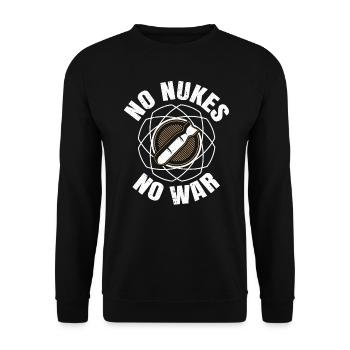 Pas d’armes nucléaires Pas de guerre Journée mondiale de la paix - Sweat-shirt Unisexe - noir - Devant - Alina (178cm) & Michal (187cm)