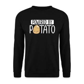 Powered By Potato Kartoffel - Unisex Sweatshirt - black - Front - Alina (178cm) & Michal (187cm)
