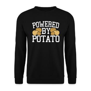 Powered By Potato Kartoffel - Unisex Sweatshirt - black - Front - Alina (178cm) & Michal (187cm)