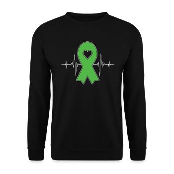 Organ donation Support Organ donors - Unisex Sweatshirt - black - Front - Alina (178cm) & Michal (187cm)