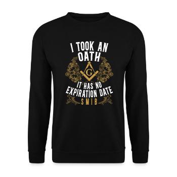 I have sworn an oath Freemasons - Unisex Sweatshirt - black - Front - Alina (178cm) & Michal (187cm)