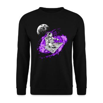 Techno Astronaute Musique Raver - Sweat-shirt Unisexe - noir - Devant - Alina (178cm) & Michal (187cm)