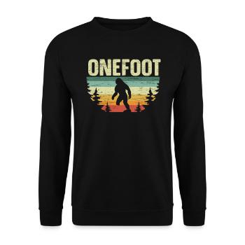 Un pied De Bigfoot Amputé prothèse - Sweat-shirt Unisexe - noir - Devant - Alina (178cm) & Michal (187cm)