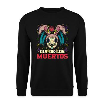Dia De Los Muertos Crâne Sugar Lapin - Sweat-shirt Unisexe - noir - Devant - Alina (178cm) & Michal (187cm)