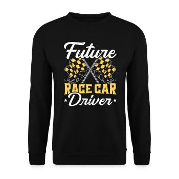 Futur pilote de voiture de course Drag Racing Racer - Sweat-shirt Unisexe - noir - Devant - Alina (178cm) & Michal (187cm)