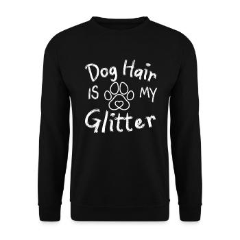 Dog Hair Is My Glitter Puppy Lover - Unisex Sweatshirt - black - Front - Alina (178cm) & Michal (187cm)
