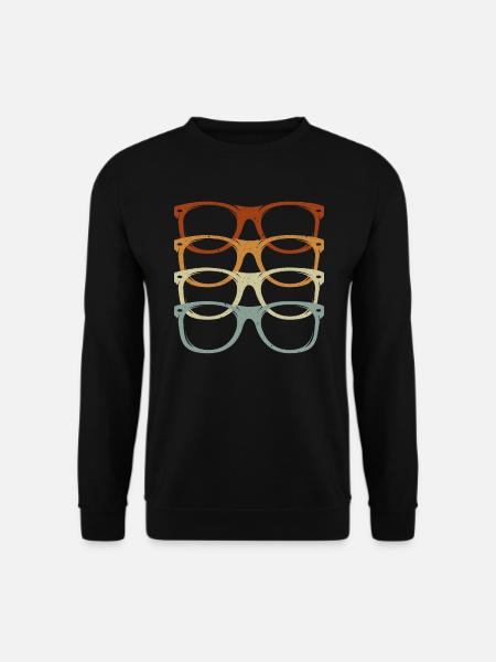 Retro Brillen Optiker Ophthalmologie Optometrist - Unisex Pullover - Schwarz