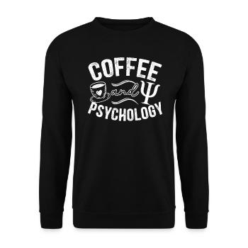 Coffee And Psychology Psychologist Caffeine Lover - Unisex Sweatshirt - black - Front - Alina (178cm) & Michal (187cm)