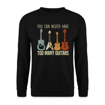 You can never have too many guitar musicians - Unisex Sweatshirt - black - Front - Alina (178cm) & Michal (187cm)