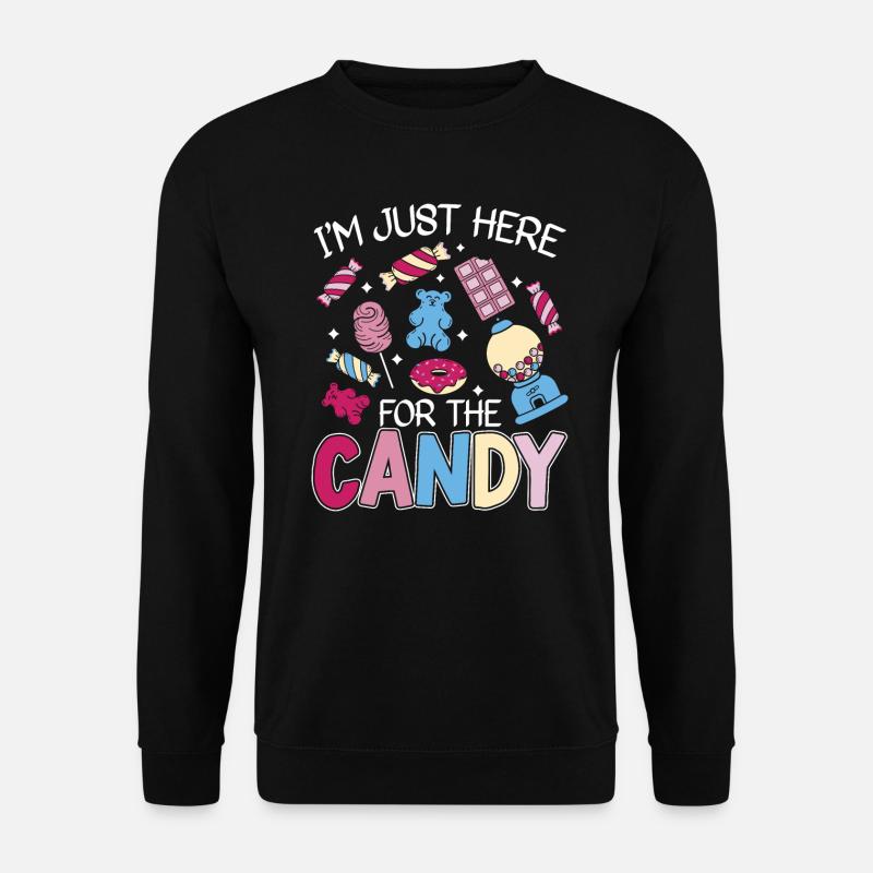 Jeg er her bare for Candy Sweets - Unisex sweater - sort