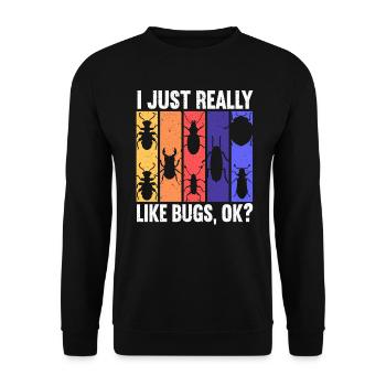 J’aime les insectes entomologie insectes - Sweat-shirt Unisexe - noir - Devant - Alina (178cm) & Michal (187cm)