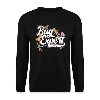 Bug Expert Entomology Insects - Unisex Sweatshirt - black - Front - Alina (178cm) & Michal (187cm)