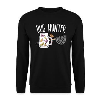 Bug Hunter Entomology Insect Catching - Unisex Sweatshirt - black - Front - Alina (178cm) & Michal (187cm)