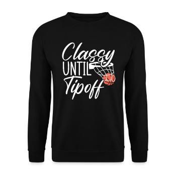 Chic jusqu’à tip Off Joueur de basket-ball - Sweat-shirt Unisexe - noir - Devant - Alina (178cm) & Michal (187cm)