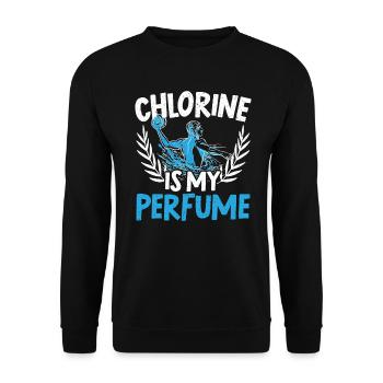Chlorine is my perfume Water Polo Water Polo - Unisex Sweatshirt - black - Front - Alina (178cm) & Michal (187cm)