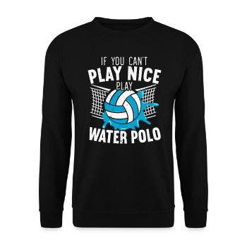 Water polo Water polo Waterpolo - Unisex Sweatshirt - black - Front - Alina (178cm) & Michal (187cm)