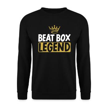 Beat-Box-Legende Beatboxer Beatboxing Musik - Unisex Pullover - Schwarz - Vorne - Alina (178cm) & Michal (187cm)