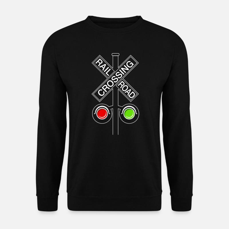 Railway crossing Locomotive driver - Unisex Sweatshirt - black