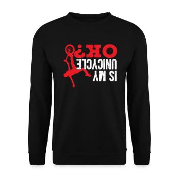 Is My Unicycle Okay Unicyclist Balance Artist - Unisex Sweatshirt - black - Front - Alina (178cm) & Michal (187cm)