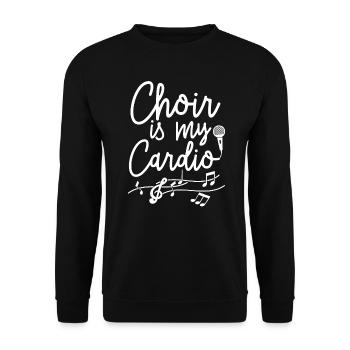 Choir est mon chanteur de chœur cardio chanteur d’église - Sweat-shirt Unisexe - noir - Devant - Alina (178cm) & Michal (187cm)