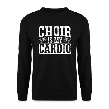 Choir est mon chanteur de chœur cardio chanteur d’église - Sweat-shirt Unisexe - noir - Devant - Alina (178cm) & Michal (187cm)