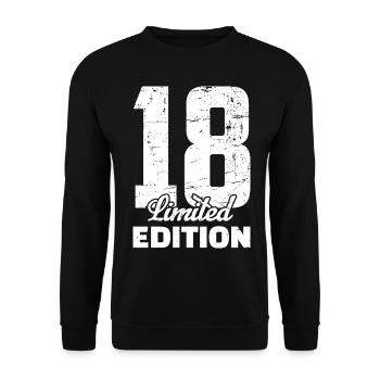 2004 Limited Edition 18 Jahre Teenager 18. - Unisex Pullover - Schwarz - Vorne - Alina (178cm) & Michal (187cm)