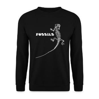Dinosaurs, fossils, paleontologist, - Unisex Sweatshirt - black - Front - Alina (178cm) & Michal (187cm)