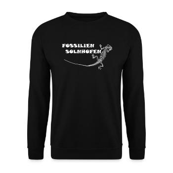 Dinosaurier, Fossilien, Paläontologe, - Unisex Pullover - Schwarz - Vorne - Alina (178cm) & Michal (187cm)