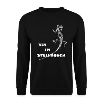 Dinosaurier, Fossilien, Paläontologe, - Unisex Pullover - Schwarz - Vorne - Alina (178cm) & Michal (187cm)