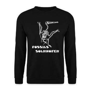Dinosaurier, Fossilien, Paläontologe, - Unisex Pullover - Schwarz - Vorne - Alina (178cm) & Michal (187cm)