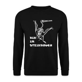 Dinosaurier, Fossilien, Paläontologe, - Unisex Pullover - Schwarz - Vorne - Alina (178cm) & Michal (187cm)