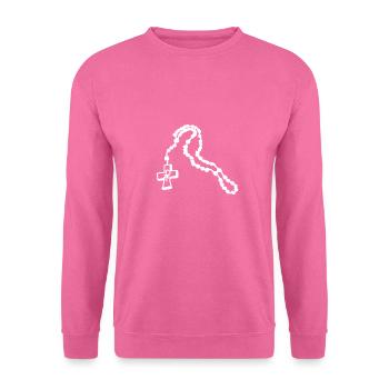 Croix, poisson, chrétien, chapelet, symbole - Sweat-shirt Unisexe - rose - Devant