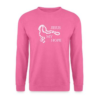 Rosenkranz, Symbol, Kreuz, Gott, Pax, Jesus - Unisex Pullover - Pink - Vorne
