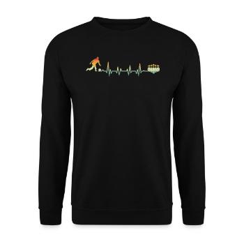 Bowling heartbeat - Unisex Sweatshirt - black - Front - Alina (178cm) & Michal (187cm)