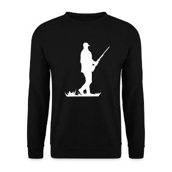 Waidmann Hunter Silhouette - Sweat-shirt Unisexe - noir - Devant - Alina (178cm) & Michal (187cm)