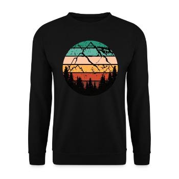 Outdoor Wandern Natur - Unisex Pullover - Schwarz - Vorne - Alina (178cm) & Michal (187cm)