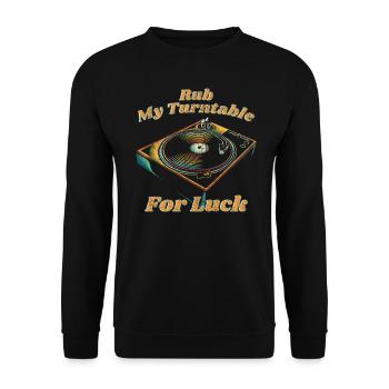 Platine Vinyle Rétro Vintage - Sweat-shirt Unisexe - noir - Devant - Alina (178cm) & Michal (187cm)