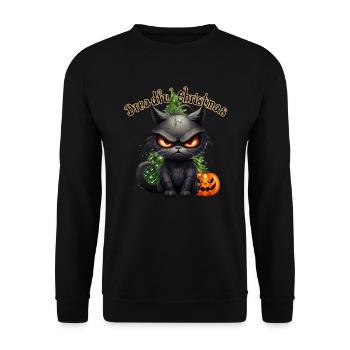Dreadful Christmas Schreckliche Weihnachten - Unisex Pullover - Schwarz - Vorne - Alina (178cm) & Michal (187cm)