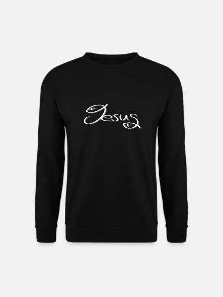 Fish Jesus nice and discreet - Unisex Sweatshirt - black